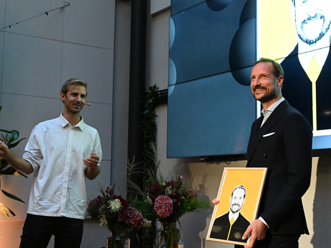 Kronprins Haakon vart innlemma i Mesh Hall of Fame for innsatsen sin for innovasjon og gründerverksemd gjennom mange år. Foto: Sven Gj. Gjeruldsen, Det kongelege hoffet